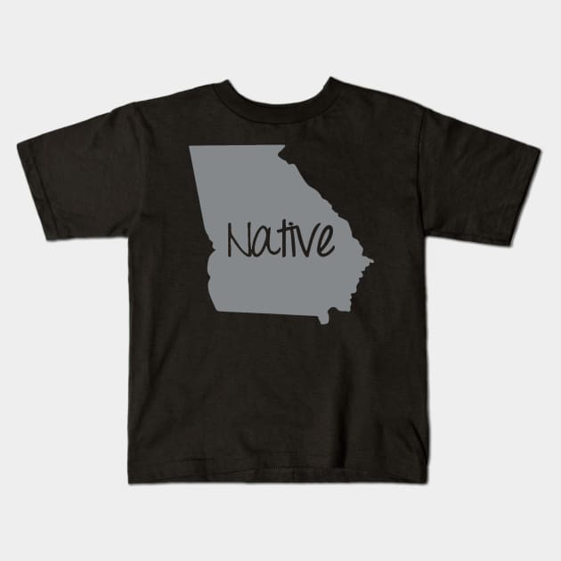 Georgia Native Pride GA Kids T-Shirt by mindofstate